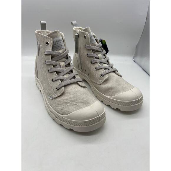 Womens Palladium Pampa Zip Desert Wash Star White Size 10 High Top NIB - Picture 1 of 8